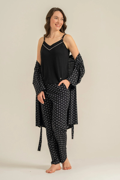 Pierre Cardin 9291-S Kadın 3'Lü Pijama Takımı