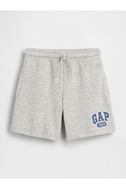 GAP Erkek Bebek Gri Fransız Havlu Kumaş Logo Şort