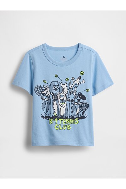 GAP Erkek Bebek Açık Mavi Mix & Match Grafik Baskılı T-Shirt