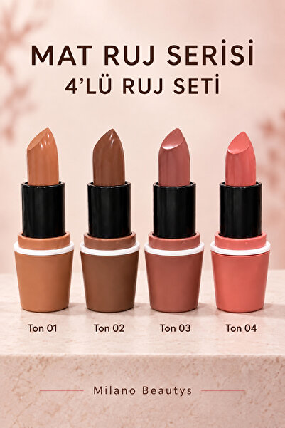 MİLANO BEAUTYS 4-Piece Lipstick Set