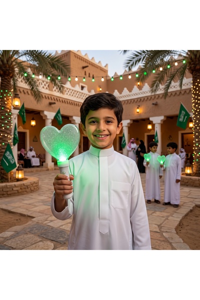 Generic Brand Green Color Confetti Heart Shape Led Light Stick - for National...