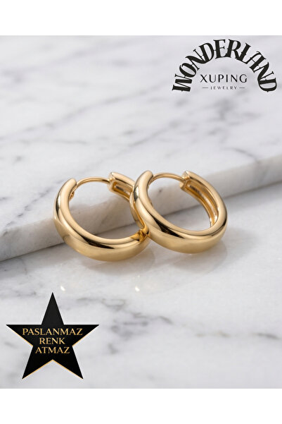 XUPING JEWELRY Kadın Günlük Küpe - 14K Altın Renginde - Kararmaz