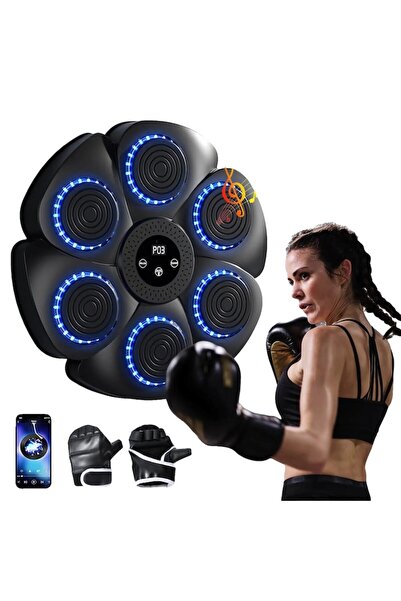 OEM Aparat de box inteligent, negru, Bluetooth, iluminare RGB, 9 viteze, 2000mAh