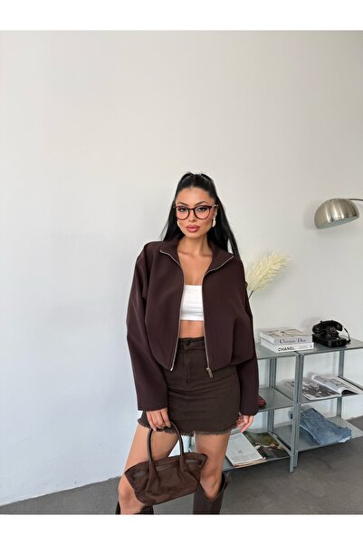 LB Laluna Butik Kadın Oversize Astarlı Bomber Ceket