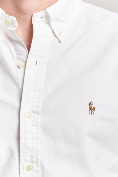Polo Ralph Lauren Mens White Classic Fit Oxford Shirt