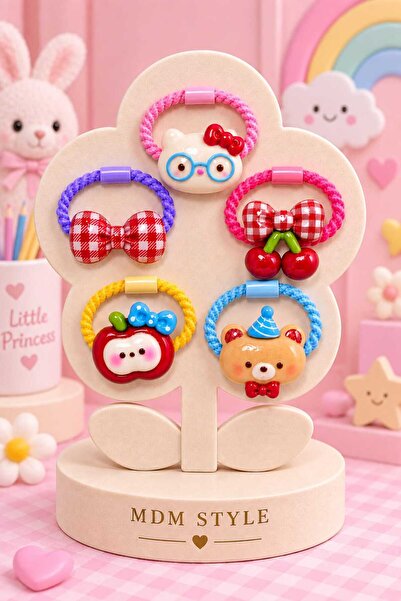 mdm style Colorful Figure 5-Piece Children's Rubber Buckle Set