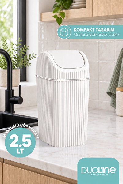 DUO LİNE HAUSEHOLD UTENSİLS Viona Döner Kapaklı 2,5L Mutfak, Ofis, Banyo, Mas...