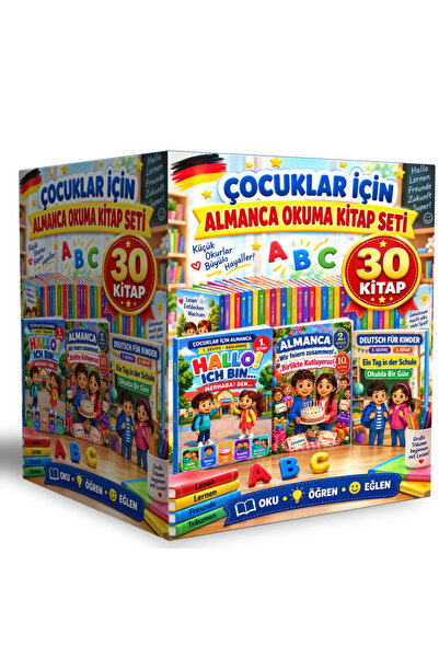Enine Boyuna Eğitim ÇOCUKLAR İÇİN ALMANCA OKUMA KİTAP SETİ – 30 KİTAP