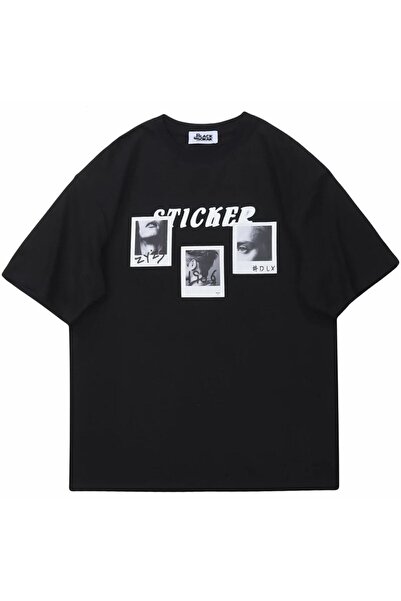 donamod Unisex Stylish Comfortable Oversize Cotton Crew Neck T-Shirt with Spe...