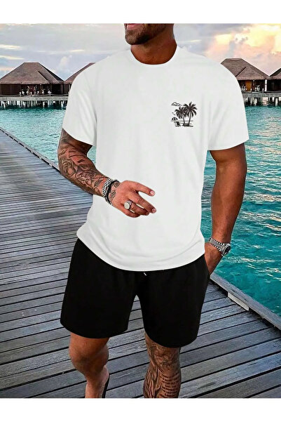 donamod Unisex Stylish Comfortable Oversize Cotton Crew Neck T-Shirt with Spe...
