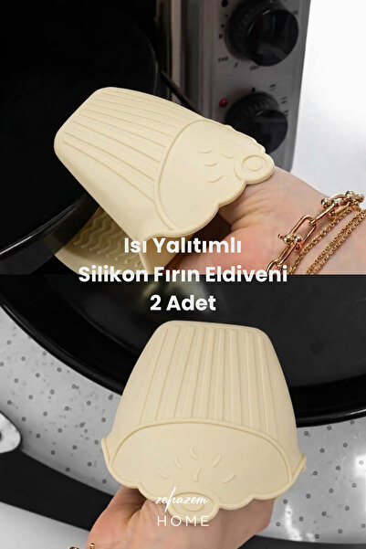 2 Adet Silikon Isıya Dayanıklı Fırın Tepsi Mikrodalga Tutacağı - BPA Free - Yerli Üretim