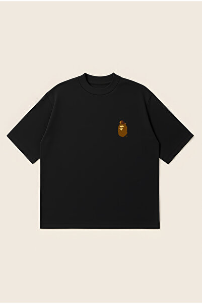 Moon Dancer تي شيرت Bape Mini Point مطبوع عليه شعار Bape Mini Point، مقاس كبي...
