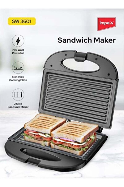 Generic Impex Sandwich Maker 2 Slice, Non Stick Coated Plates, Power & Ready ...