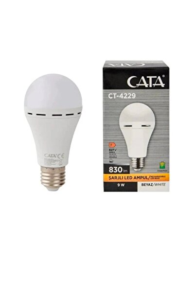 Cata CT-4229 Şarjlı Led Ampül Elektriksiz Kesintisiz Yanmaya Devam Eder CT-4229