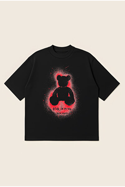 Moon Dancer Μπλουζάκι Palm Angels Bear In Mind με κόκκινη στάμπα, oversized, ...
