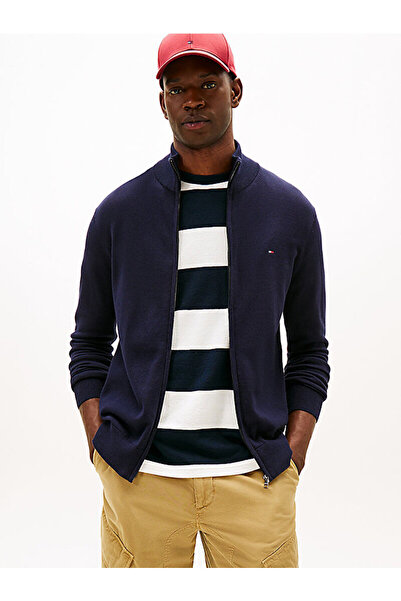 Tommy Hilfiger Men's Brand Logo T-Shirt in Navy Blue, Suitable for Daily Use