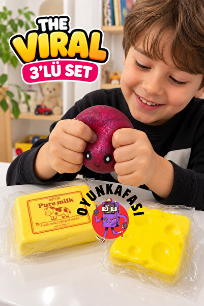 OYUNKAFASI The Viral Squishy 3’lü Set – Çin Mantısı Butter ve Cheese Yumuşak ...