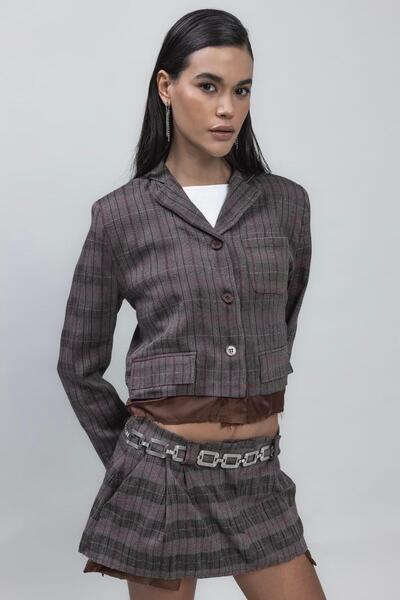 BSL Crop Blazer Ceket