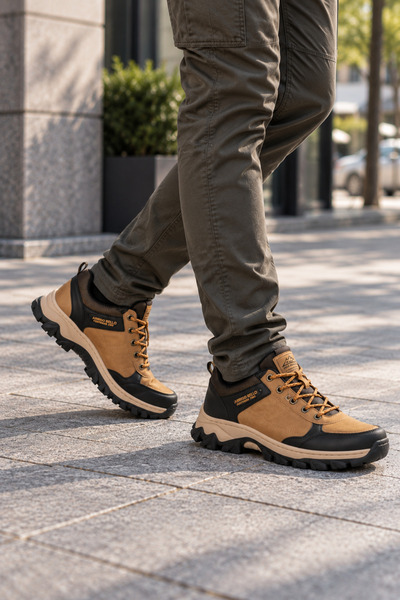 Arrigo Bello Adidasi pentru Barbati, Model Oven, Trekking, Piele ecologica Pr...