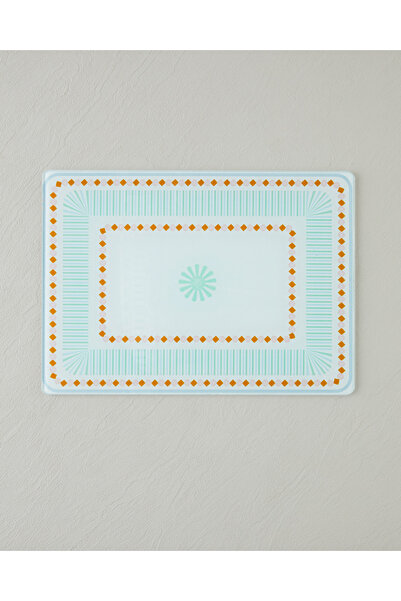 English Home Blue Day Cam Kesme Tahtası 25x35 cm Mavi-Turuncu