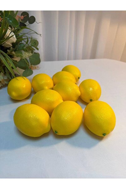 OEM Decorative yellow plastic lemons - size 9.5 x 6.5 cm 10/set