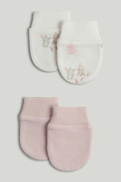 MOTHERCARE زوج من قفازات الأطفال الوردية الأولى لي