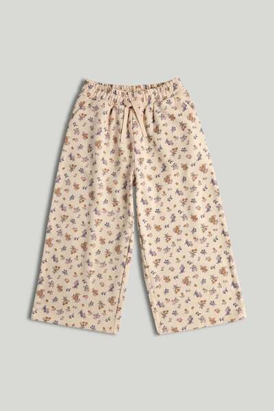 MOTHERCARE Cream Floral Wide-Leg Joggers