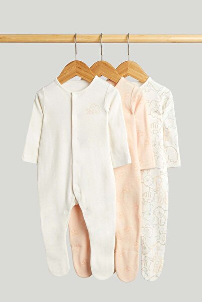 MOTHERCARE 3 قطع من بدلات النوم على شكل حيوانات