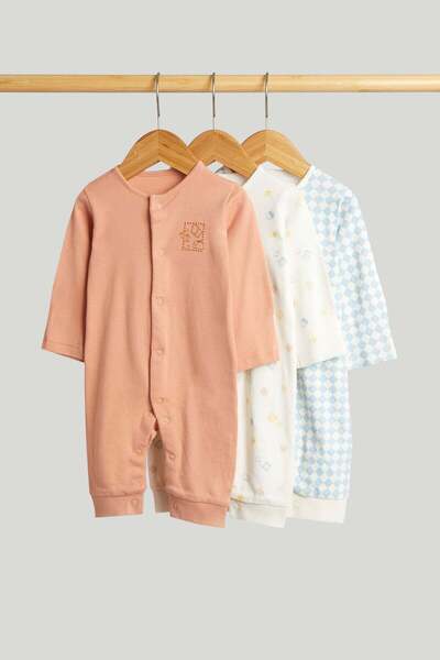 MOTHERCARE 3 قطع من بدلات النوم بدون أكمام للإفطار