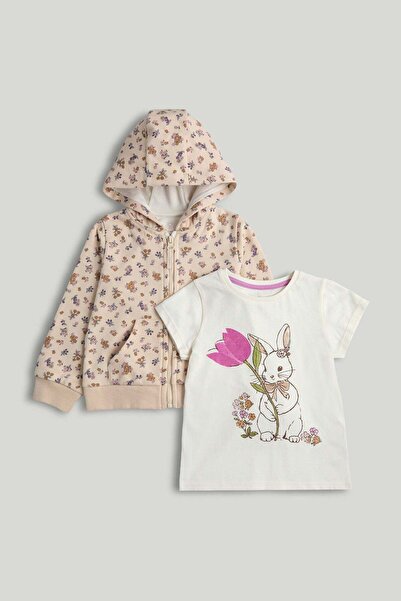 MOTHERCARE Bunny Hoodie and T-Shirt Set