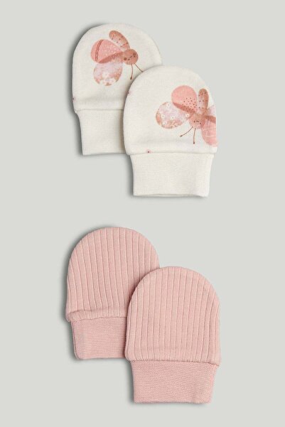 MOTHERCARE زوج من قفازات الأطفال الوردية الأولى لي