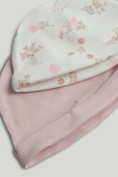 MOTHERCARE 2 Pack My First Pink Baby Hats