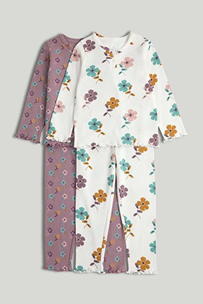 MOTHERCARE 2 Pack Floral Waffle Pyjamas