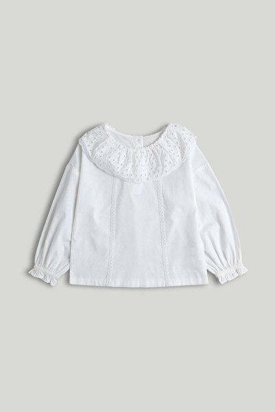 MOTHERCARE White Broderie Collar Blouse