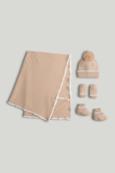 MOTHERCARE طقم محبوك من 4 قطع بلون الكريم