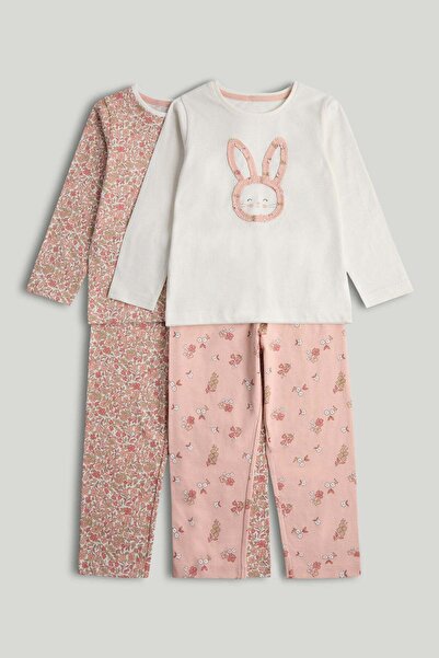 MOTHERCARE 2 Pack Floral Bunny Pyjamas