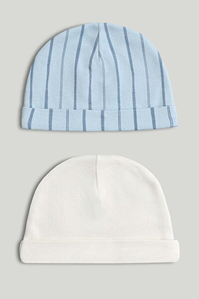 MOTHERCARE 2 Pack My First Blue Baby Hats