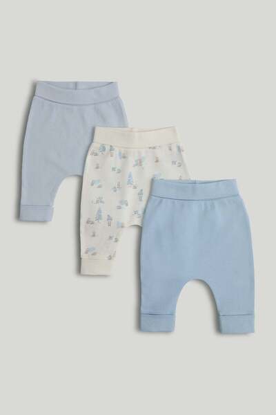 MOTHERCARE 3 قطع من بنطلونات الجري الزرقاء الأولى لي