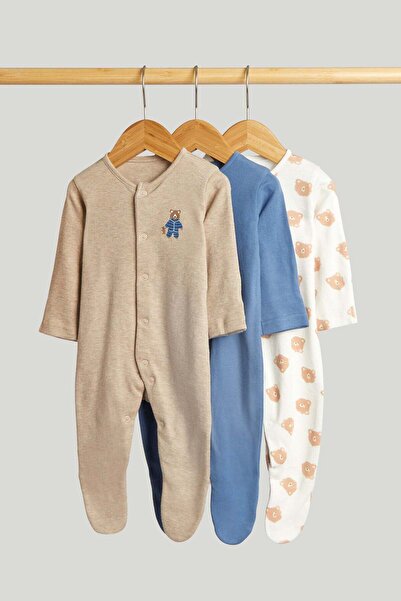 MOTHERCARE 3 قطع من بدلات النوم تيدي
