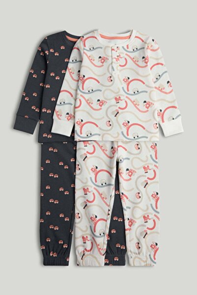 MOTHERCARE طقم بيجامة من قطعتين بتصميم سيارات وافل