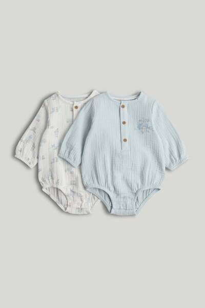 MOTHERCARE قطعتان من بودي سوت القطني الأولين لي