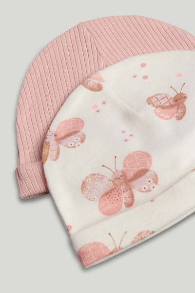 MOTHERCARE 2 Pack My First Pink Baby Hats