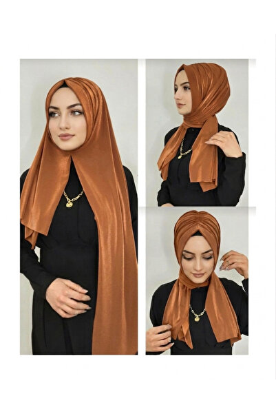 AHRAR tesettür Women's Practical Drawstring Ready-Made Hijab Shawl Tile