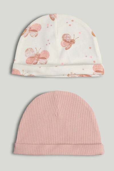 MOTHERCARE 2 Pack My First Pink Baby Hats