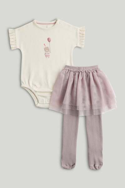 MOTHERCARE بدلة بودي سوت مع تنورة توتو وجوارب طويلة