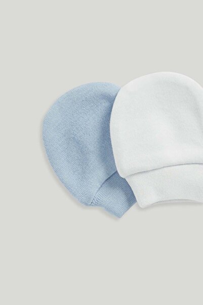 MOTHERCARE 2 Pack Cotton Baby Hat and Mitts Set