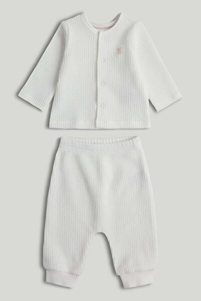 MOTHERCARE طقم ملابس مخملي أبيض جديد لي