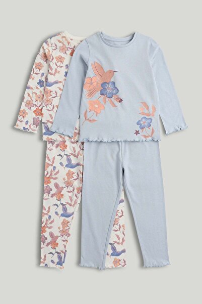 MOTHERCARE 2 Pack Floral Bird Pyjamas