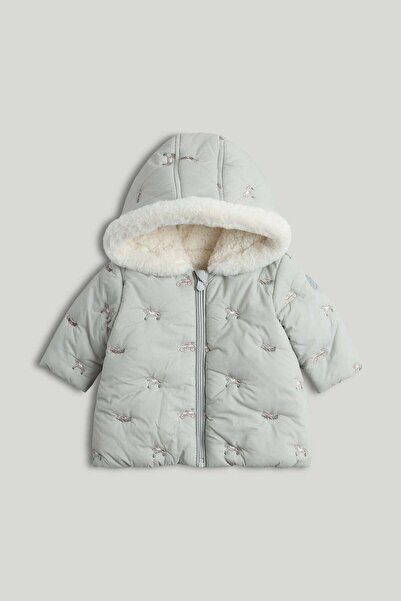 MOTHERCARE Green Embroidered Coat