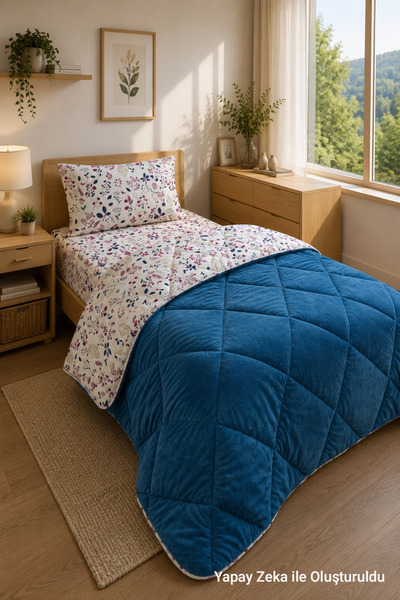 HOMENUP Single Duvet Set Patterned Double-Sided Wellsoft Duvet with 1 Pillowcase